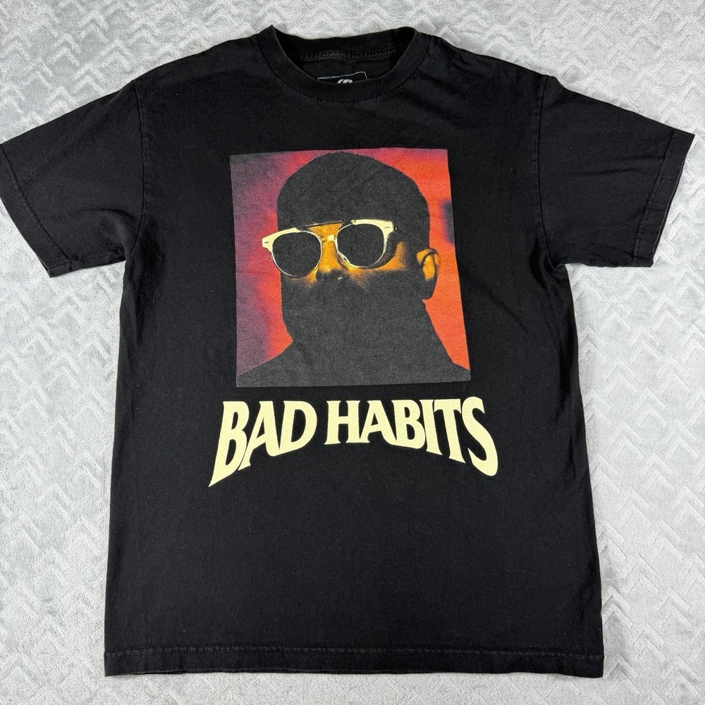 The Weekend Nav Bad Habits Tour Black T-shirt Men's Medium Graphic Tee Music